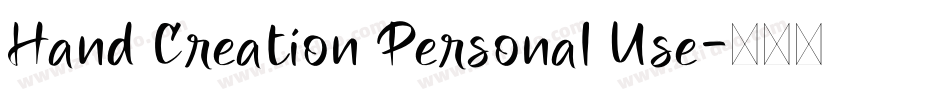 Hand Creation Personal Use字体转换
